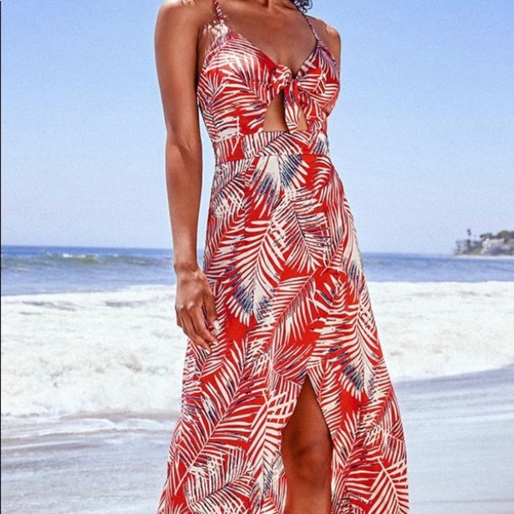 Cupshe Reagan Tropical Knitted Dress